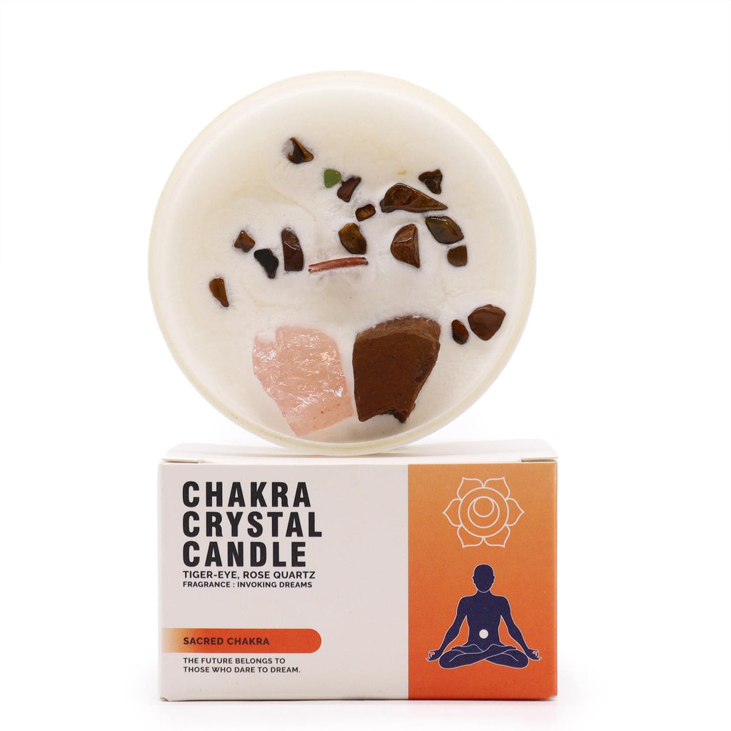 Bougies de cristal Chakra - Chakra sacré