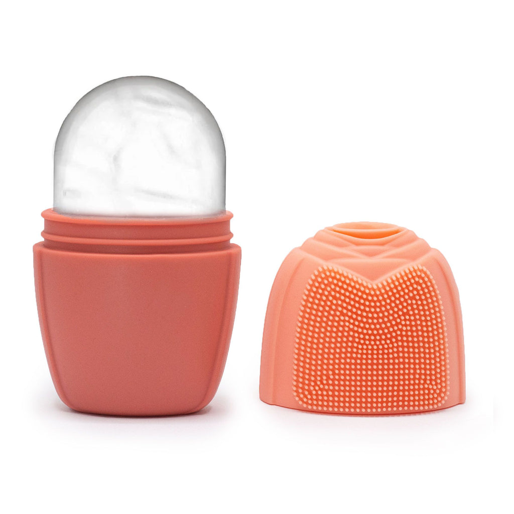 Rouleaux de glace en silicone pour le visage - Pêche