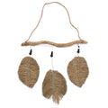 Feuilles de raphia, trois pièces, 46 x 53 cm