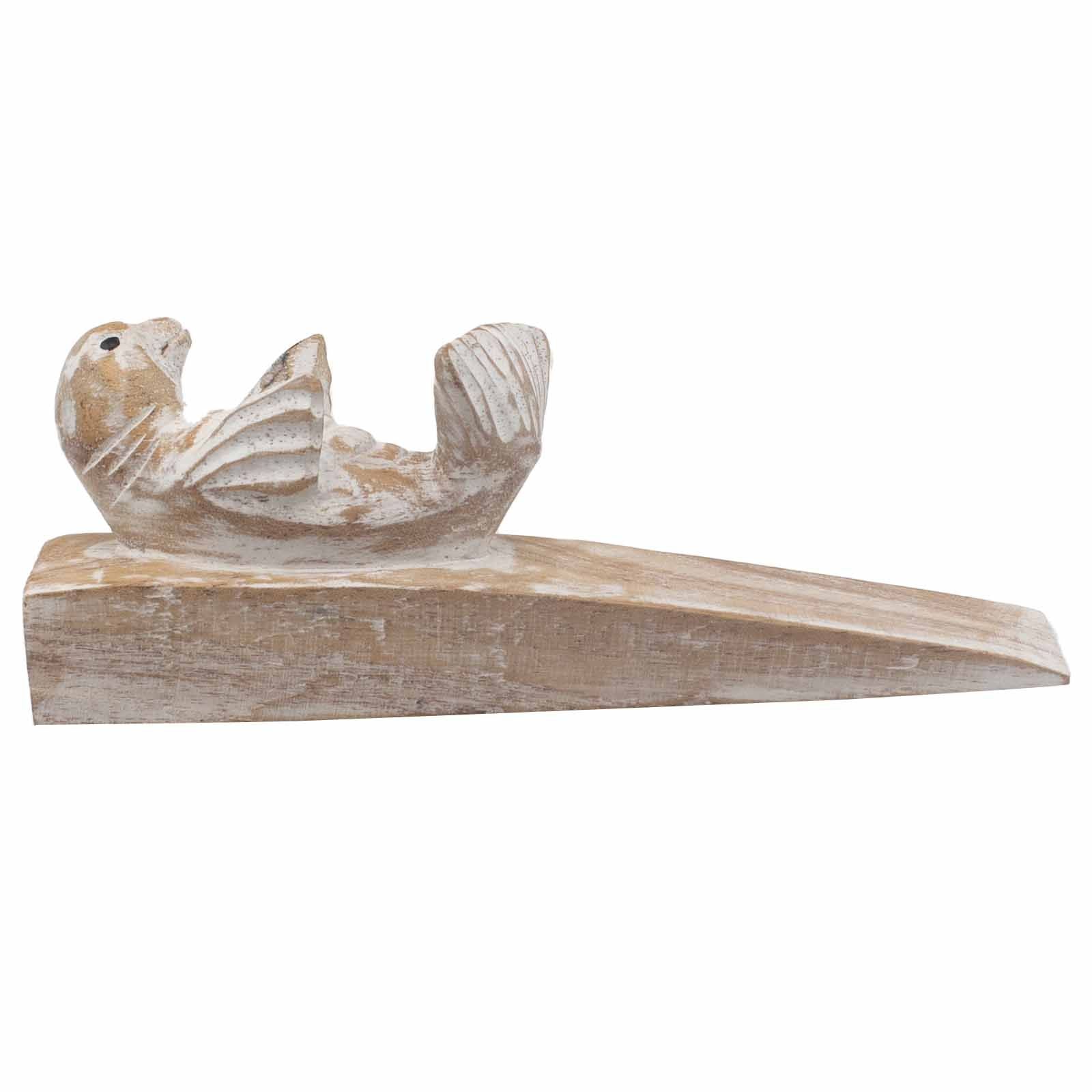 Butée de porte sculptée à la main - Bébé phoque