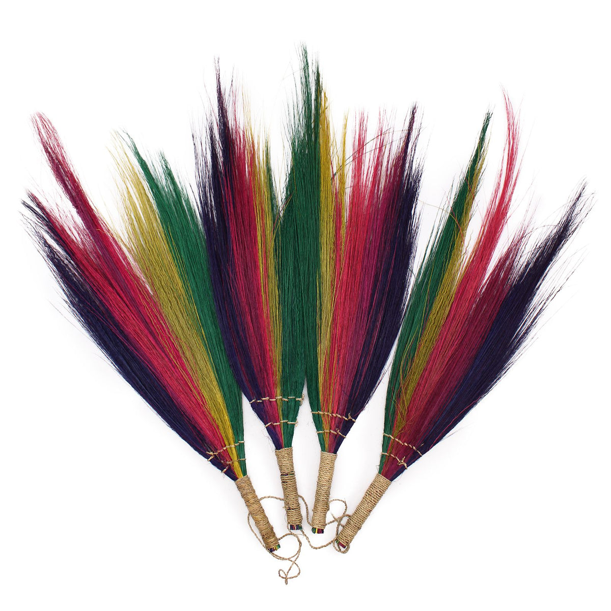 Ensemble 4 - Balai de la pampa - Couleurs arc-en-ciel