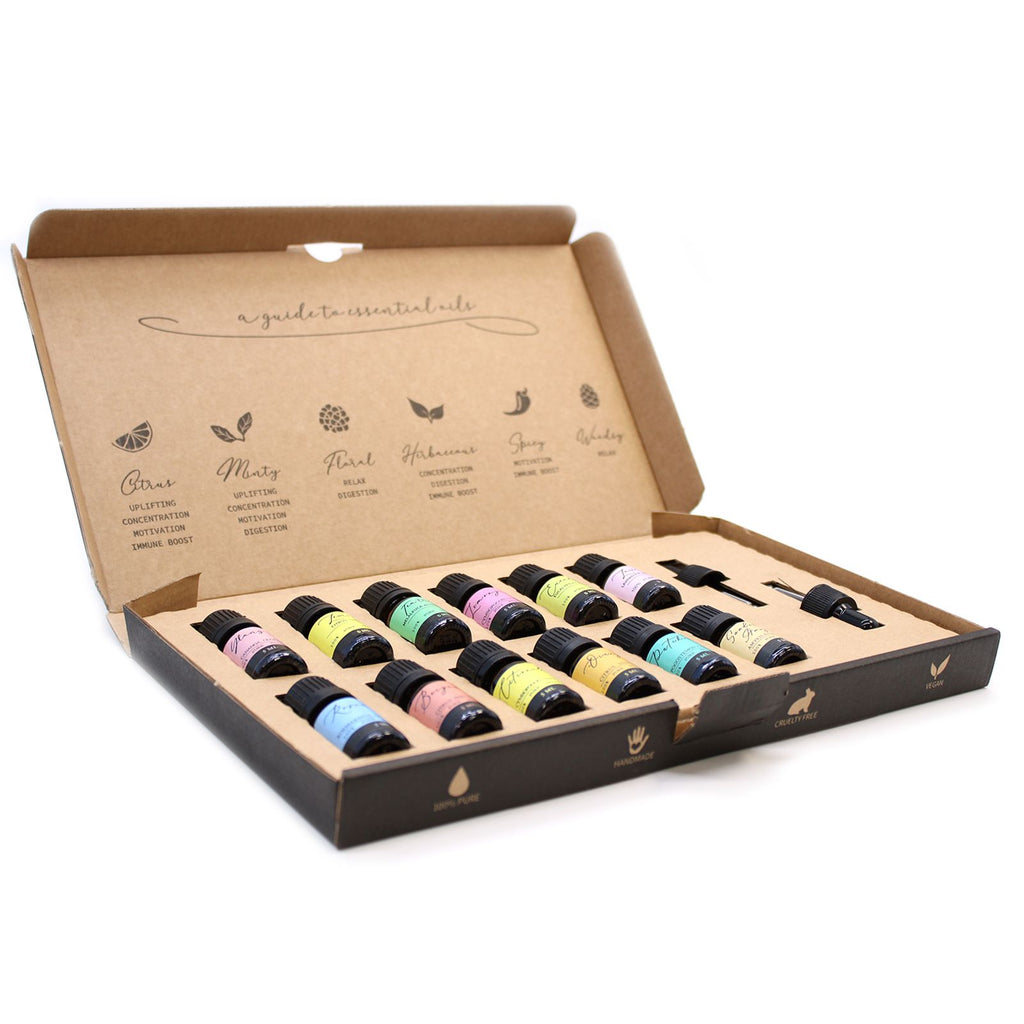 Coffret d'huiles essentielles d'aromathérapie - Les 12 meilleures