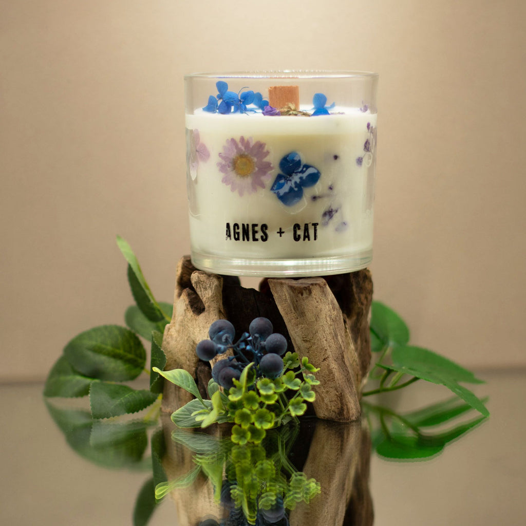 Bougie botanique en cire de soja – Landes – Agnes + Cat