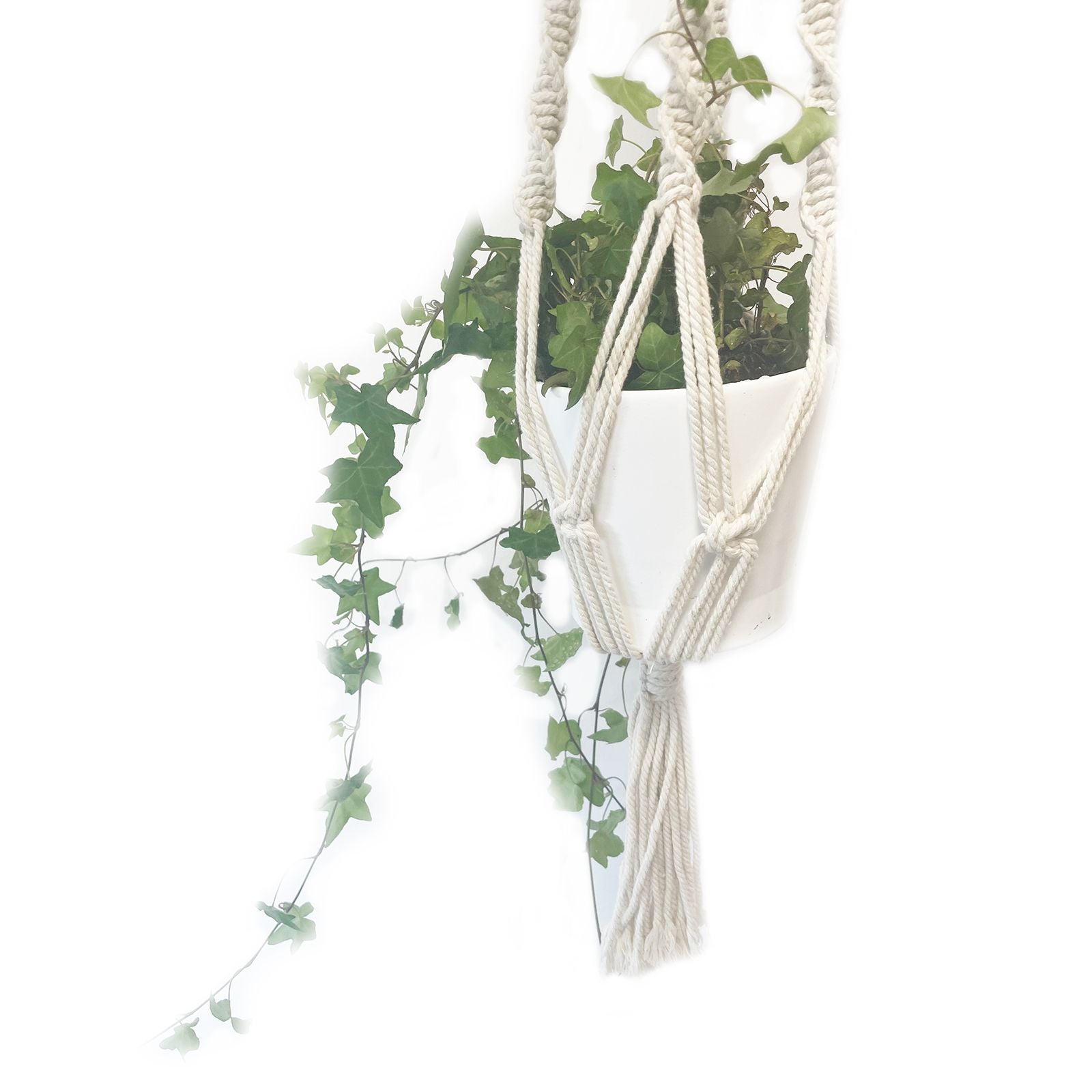 Jardinière en macramé - Grande - Extra longue