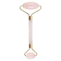 Rouleau de massage pour le visage en pierre précieuse - Quartz rose