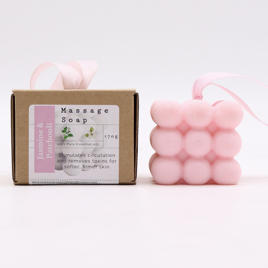 Savon de massage individuel en boîte - Jasmin et patchouli