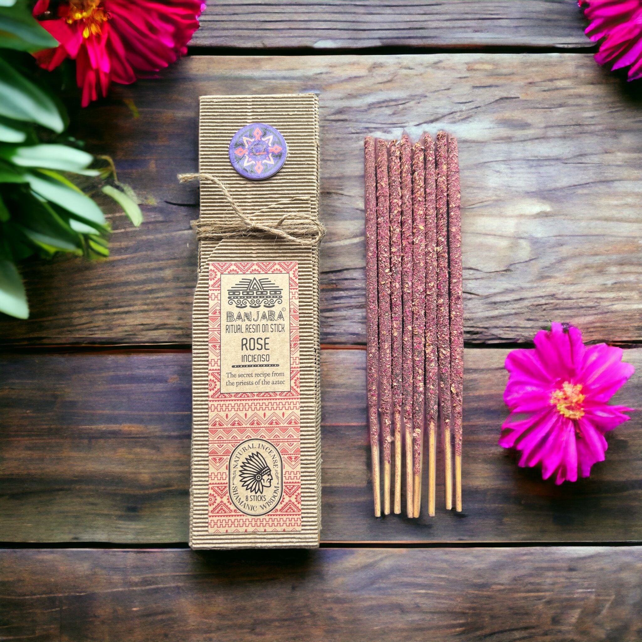 Bâtonnets de résine pour rituels - Rose