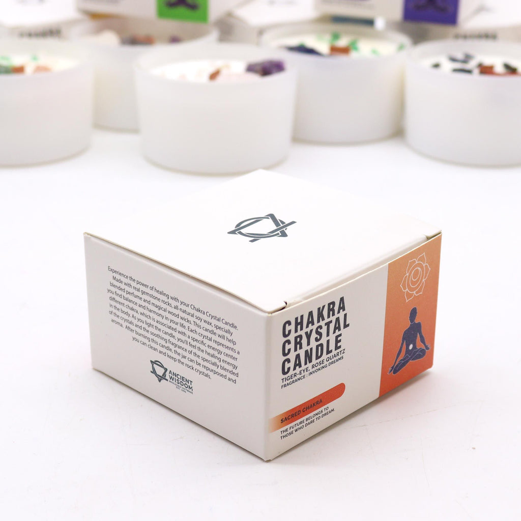 Bougies de cristal Chakra - Chakra sacré