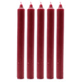 Bougies en vrac de couleur unie - Bordeaux rustique - Lot de 10