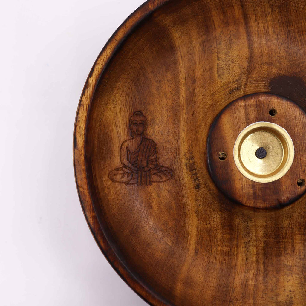 Disque porte-encens pour cônes et bâtonnets - Bouddha