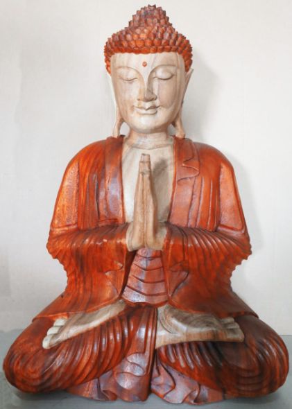 Statue de Bouddha sculptée à la main - 30 cm Bienvenue
