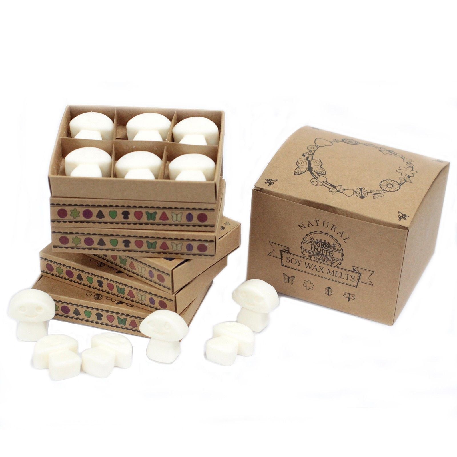 Boîte de 6 cires de cire de soja - Musc blanc