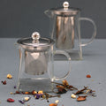 Théière en verre avec infuseur - Forme tour - 350 ml