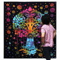 Couverture en coton simple + tapisserie - Arbre de la Bodhi
