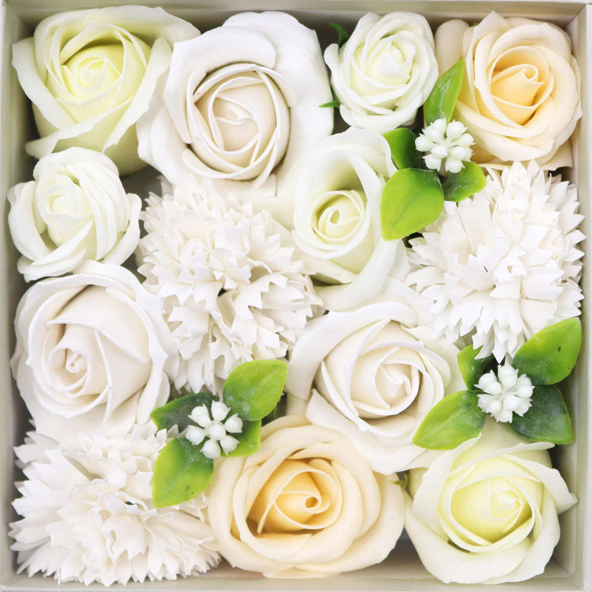 Boîte carrée - Bénédictions de mariage - Blanc et ivoire