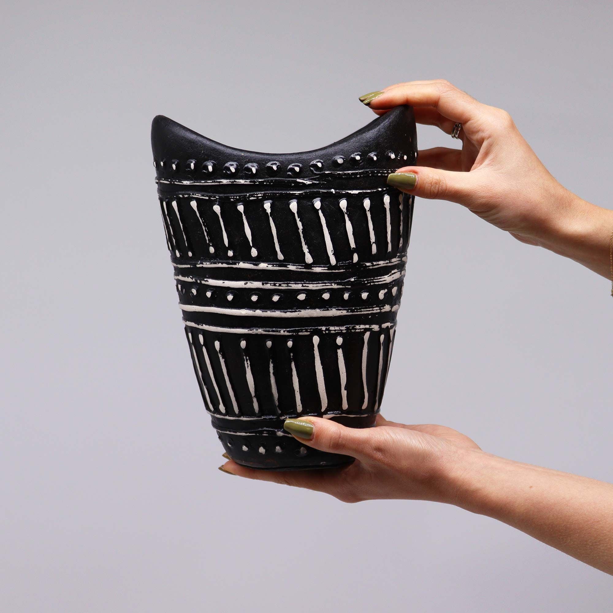 Vase en forme de spirale - Chocolat