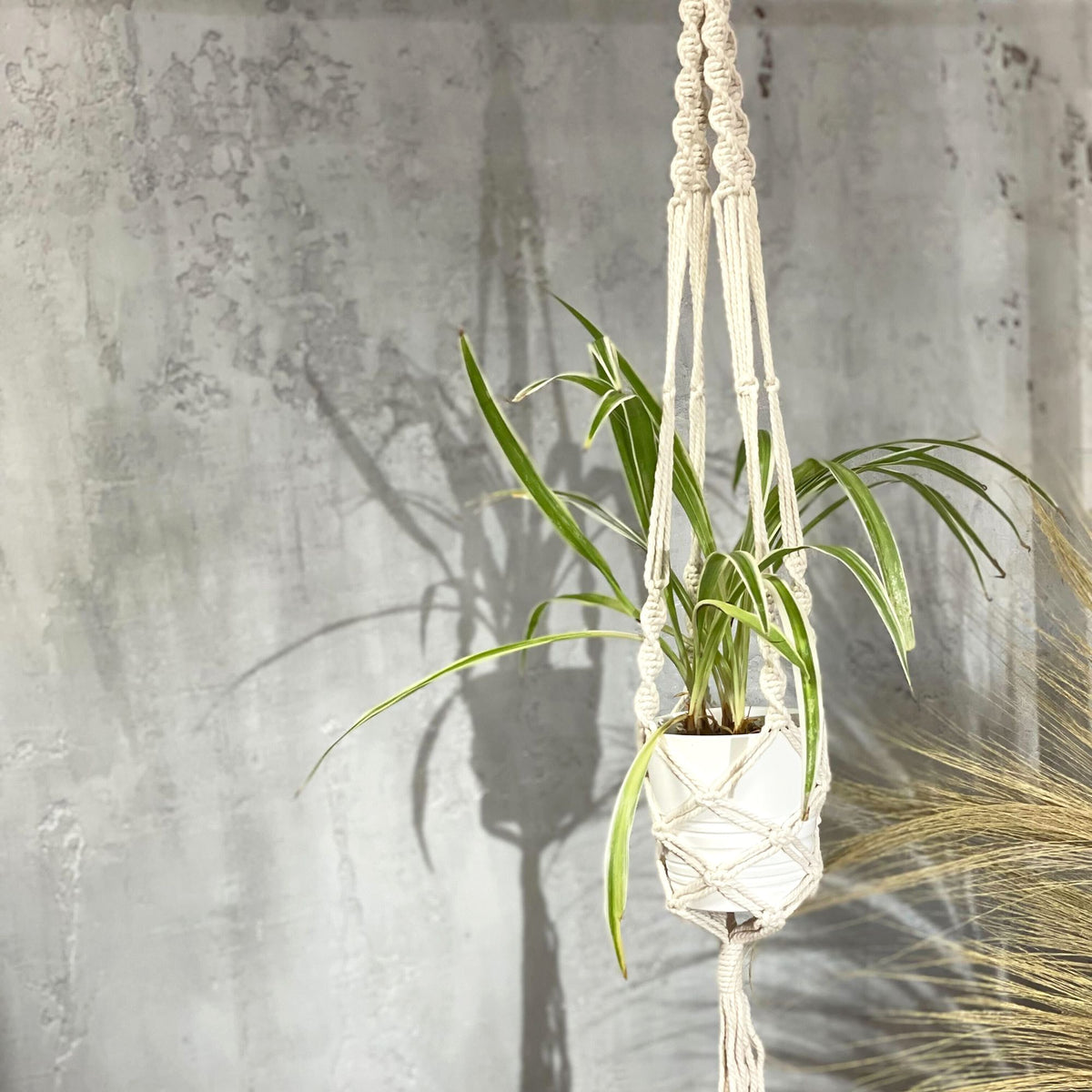 Jardinière en macramé - Grande - Extra longue