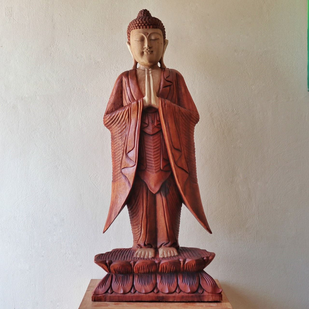 Statue de Bouddha debout - 1 m Bienvenue