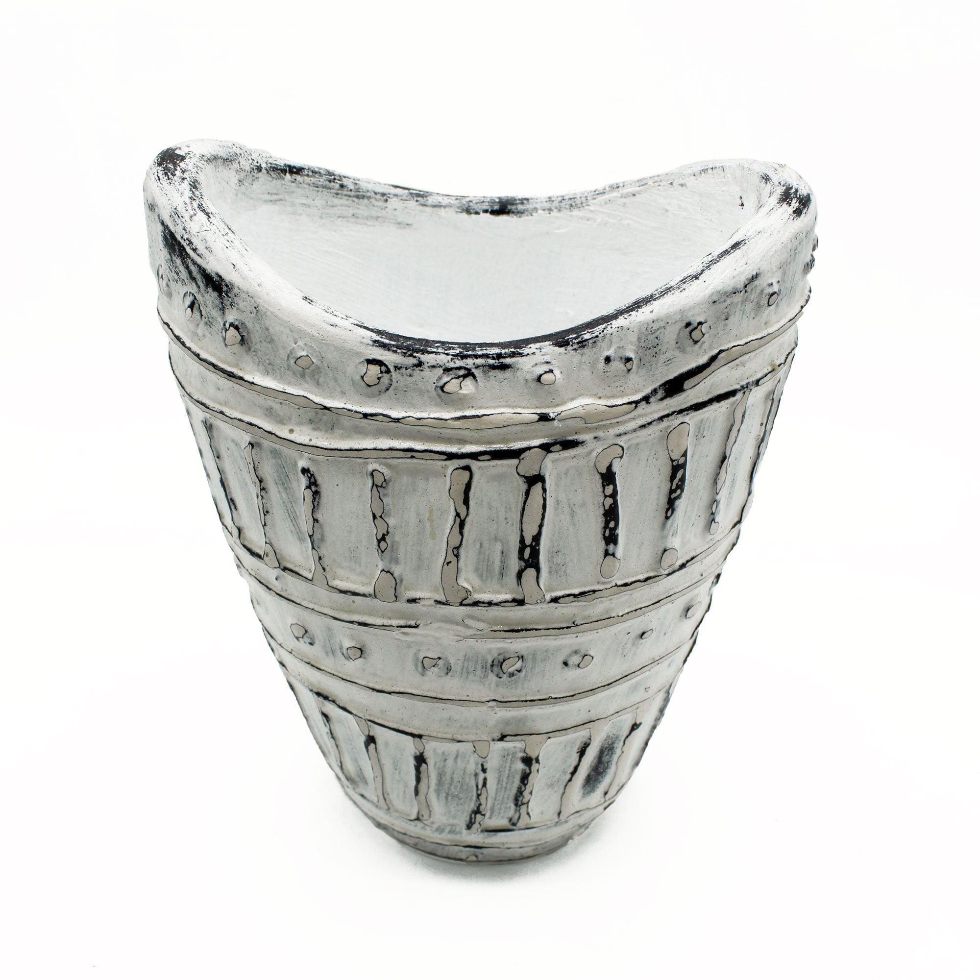 Vase à col large - Crème 22 cm