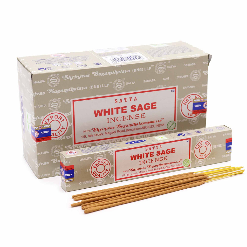 Bâtonnets d'encens Satya 15 g - Sauge blanche