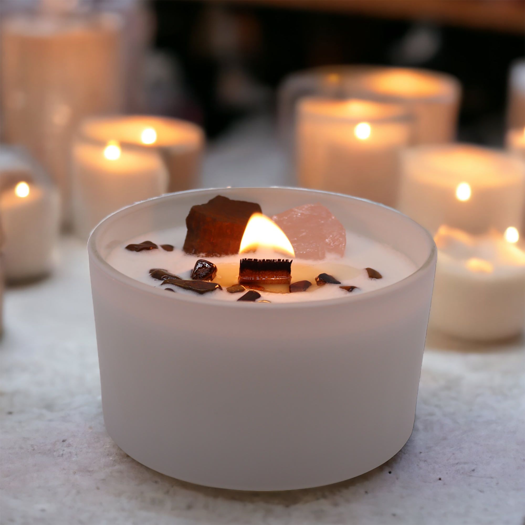 Bougies de cristal Chakra - Chakra sacré