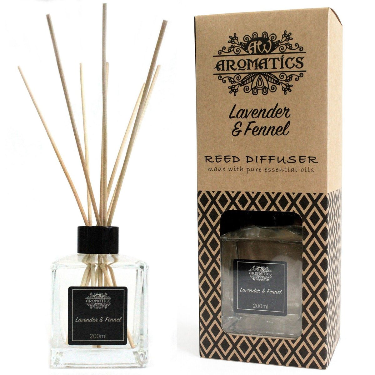 Diffuseur à bâtonnets aux huiles essentielles - Lavande et fenouil
