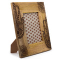 Grand cadre en bois de manguier (pour 13 x 18 cm) 28 x 23 x 2 cm - Hamsa noir