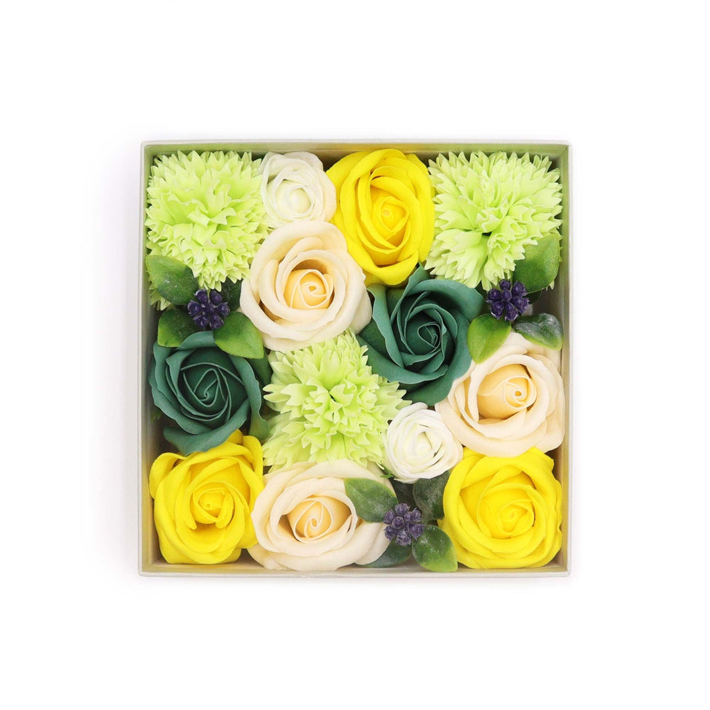 Boîte carrée - Fêtes de printemps - Jaune et vert