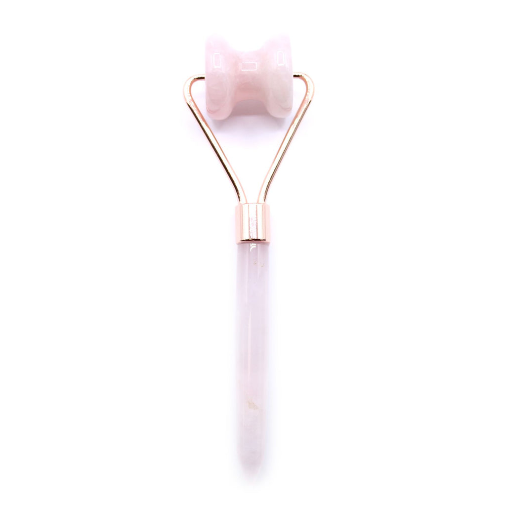 Rouleau facial en pierre précieuse - Quartz rose