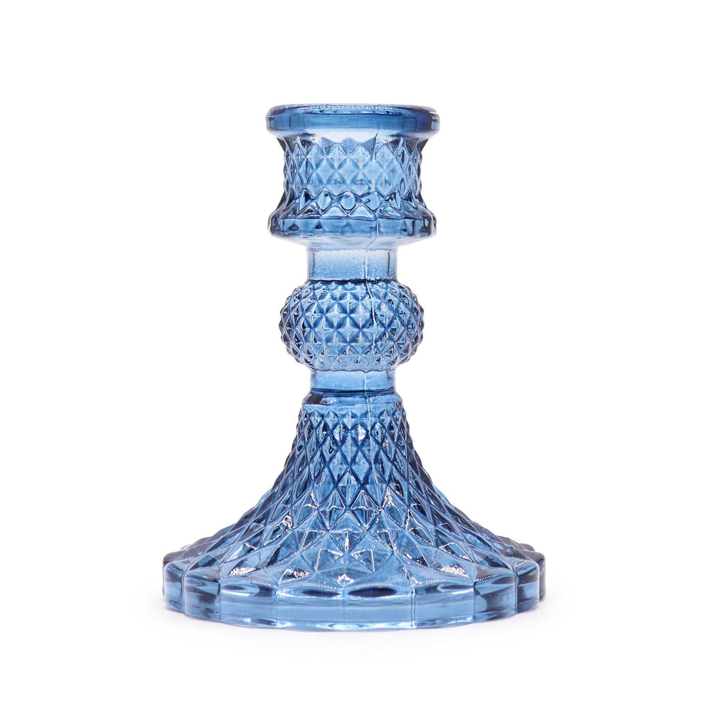 Bougeoirs vintage pour décor de scène - Bleu royal
