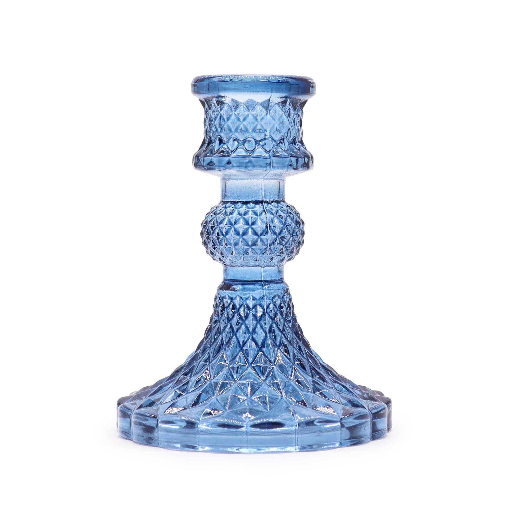 Bougeoirs vintage pour décor de scène - Bleu royal