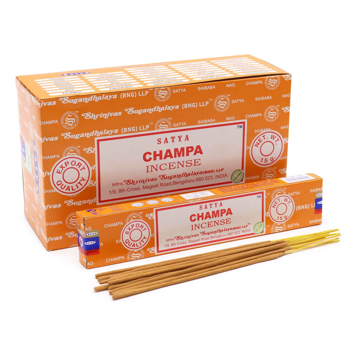 Bâtonnets d'encens Satya 15 g - Champa