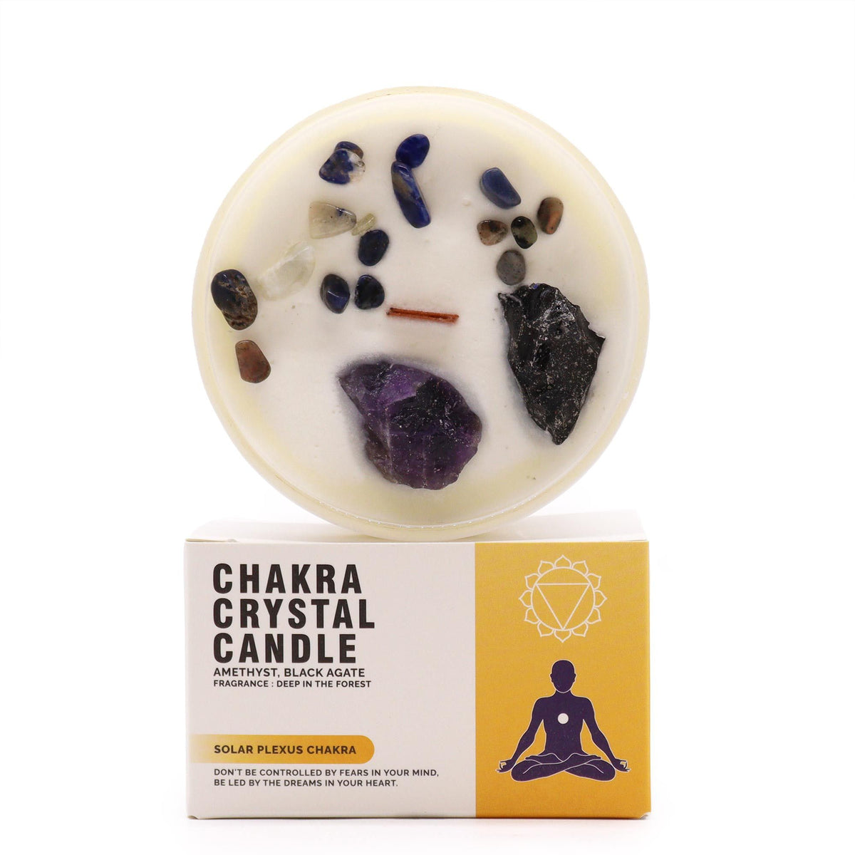 Bougies de cristal pour les chakras - Chakra du plexus solaire