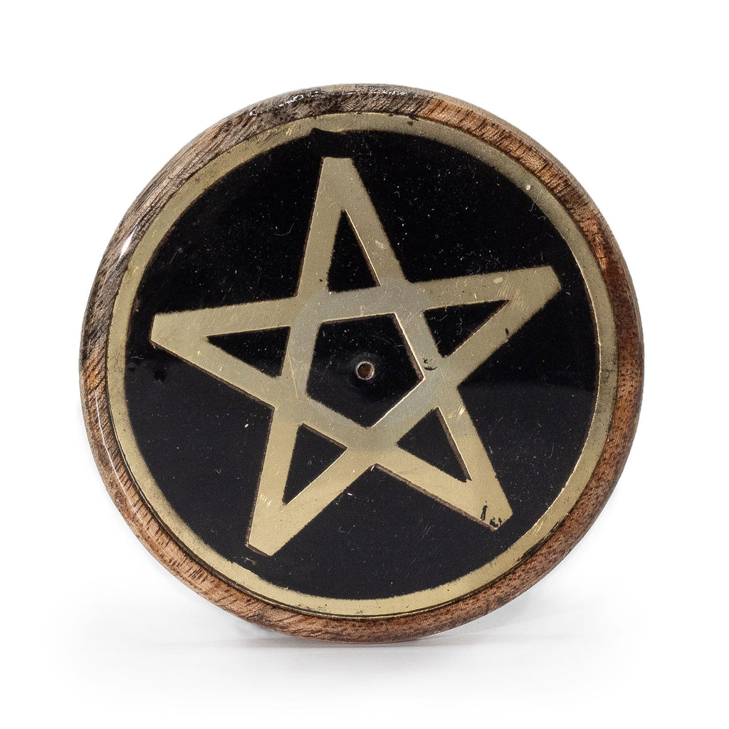 Or et noir sur bois de manguier - Pentagone