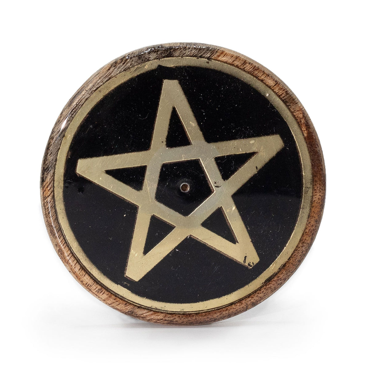 Or et noir sur bois de manguier - Pentagone