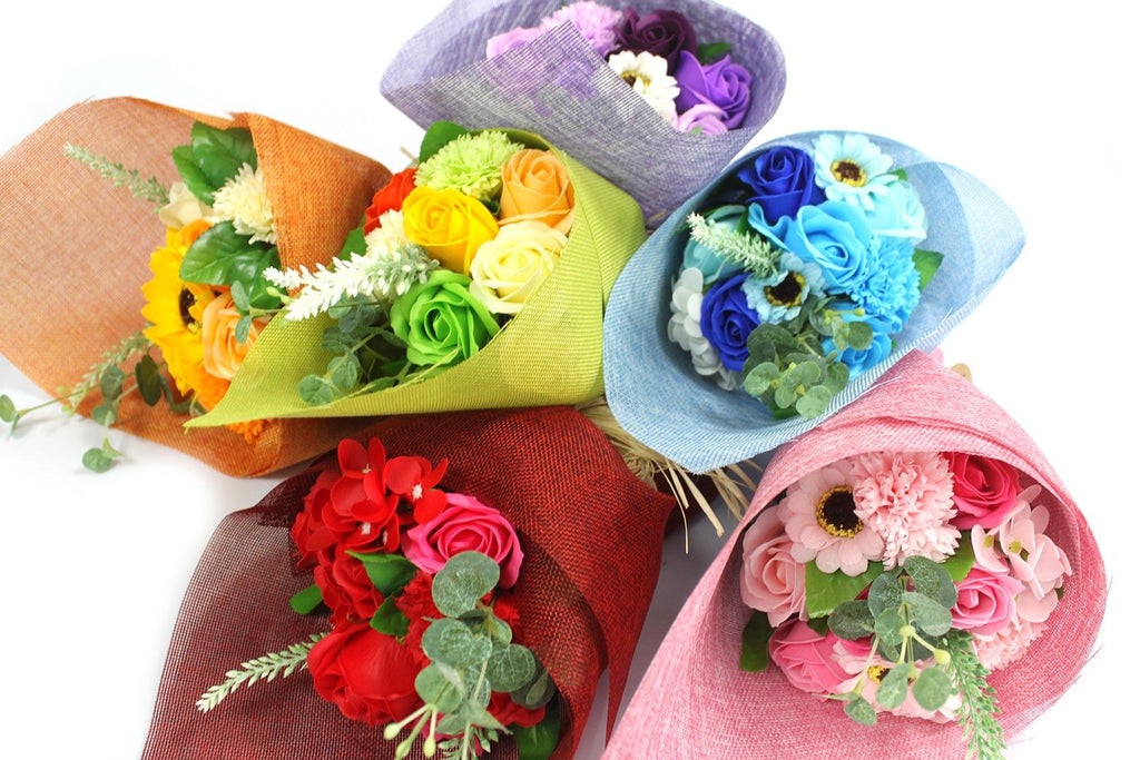 Bouquet de fleurs de savon - Orange