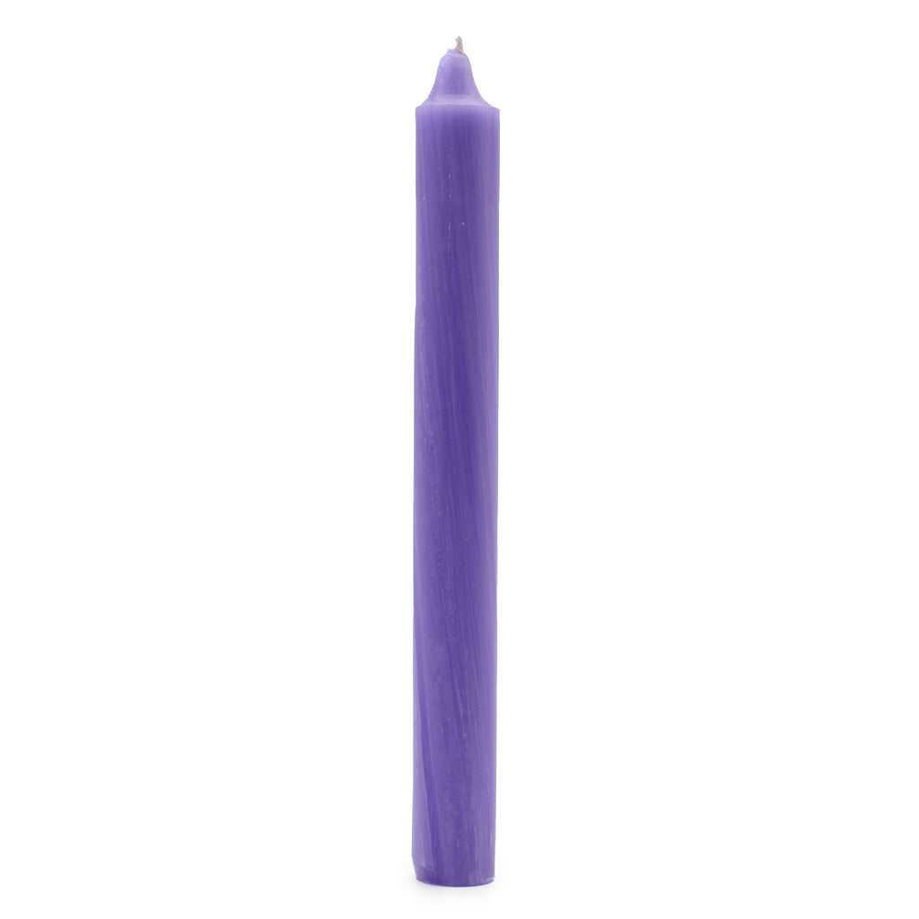 Bougies en vrac de couleur unie - Lilas rustique - Lot de 10
