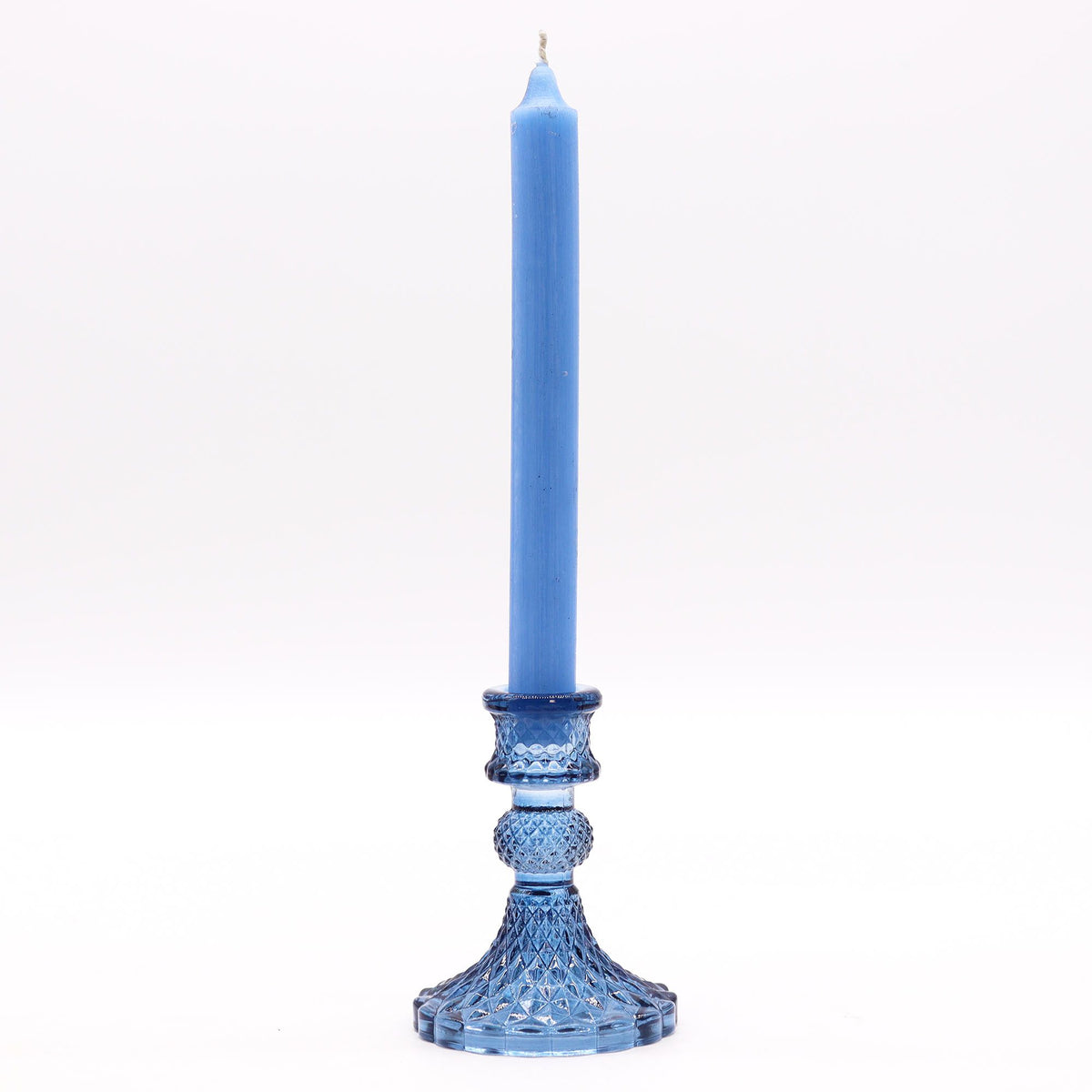 Bougeoirs vintage pour décor de scène - Bleu royal