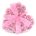 Lot de 24 fleurs en savon - Roses roses