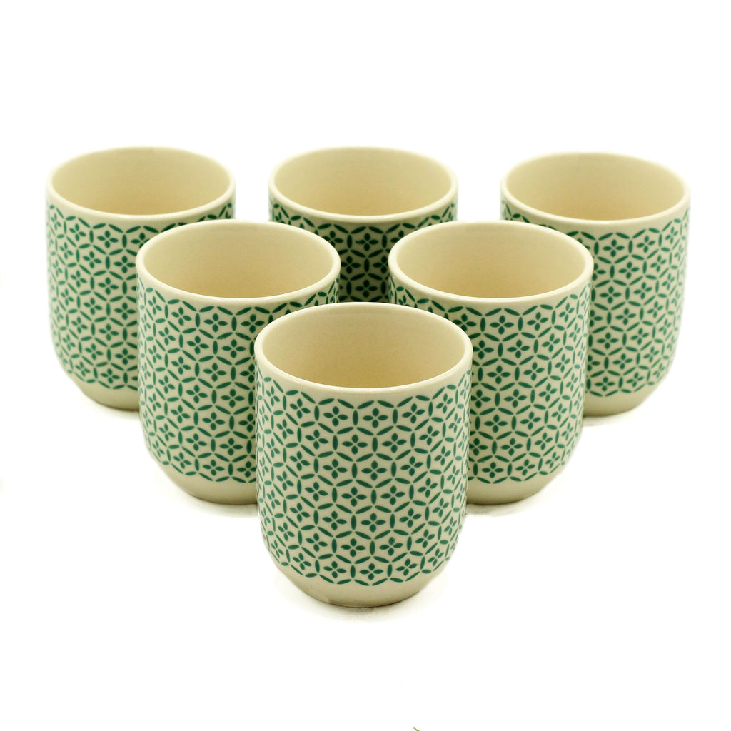 Tasses à thé - Mosaïque verte