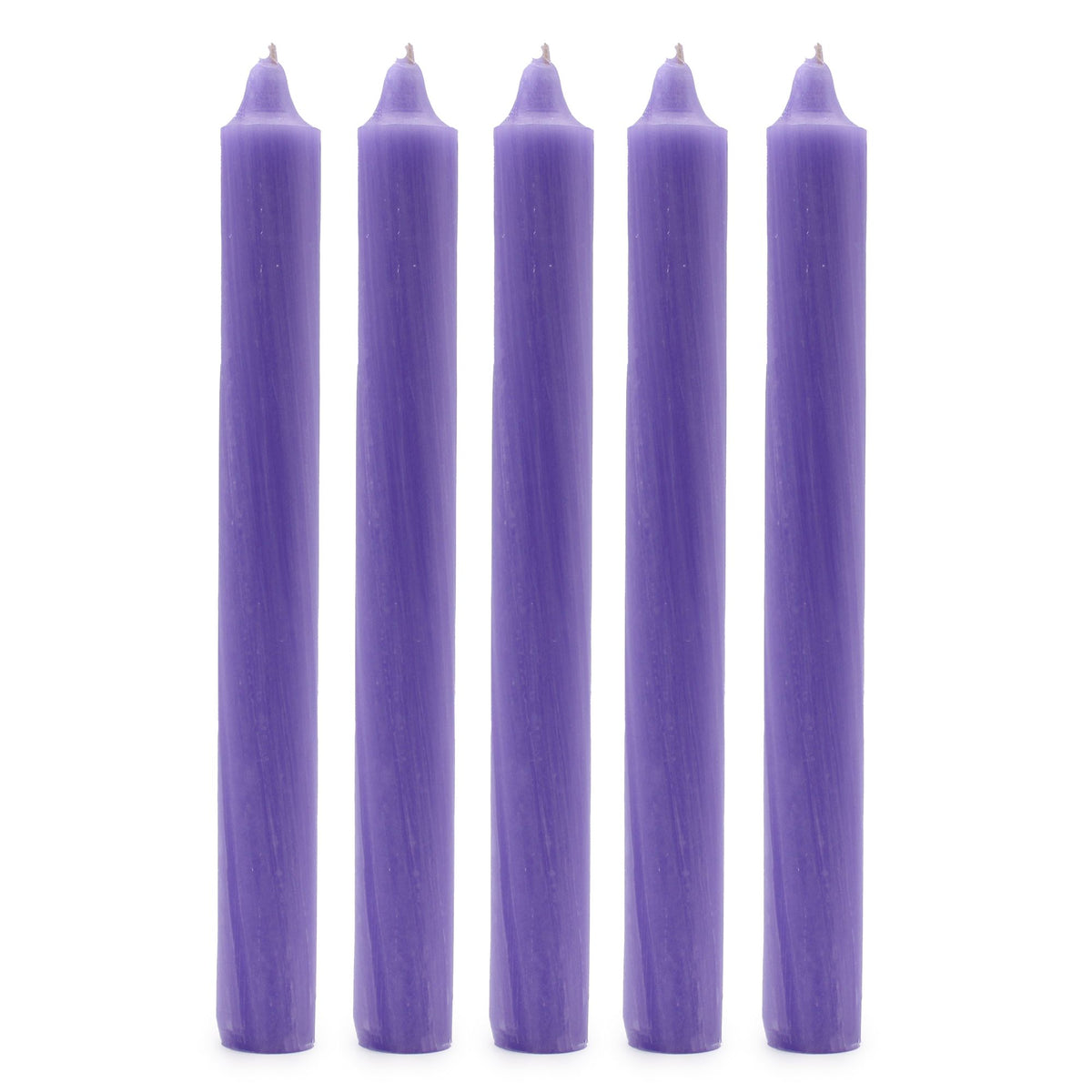 Bougies en vrac de couleur unie - Lilas rustique - Lot de 10