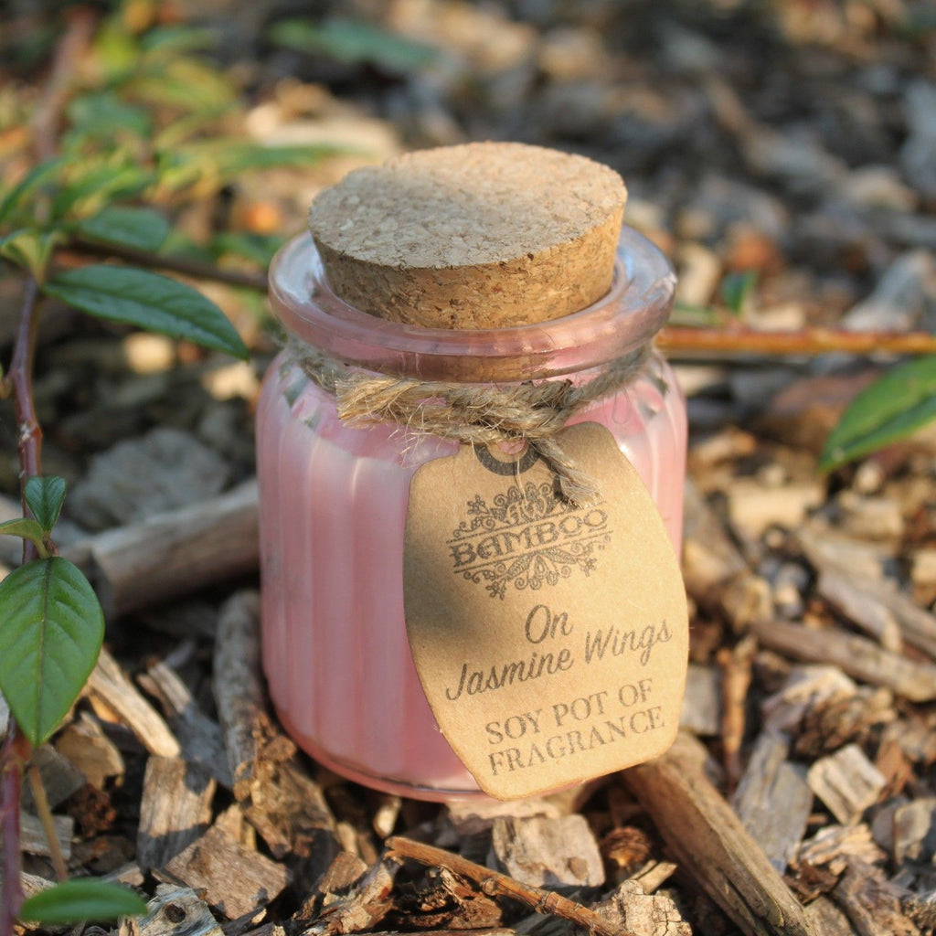 Bougie en pot à la cire de soja - Jasmin