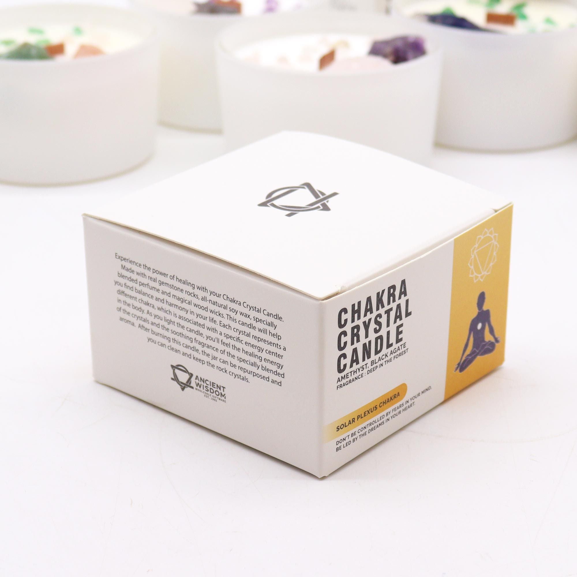 Bougies de cristal pour les chakras - Chakra du plexus solaire