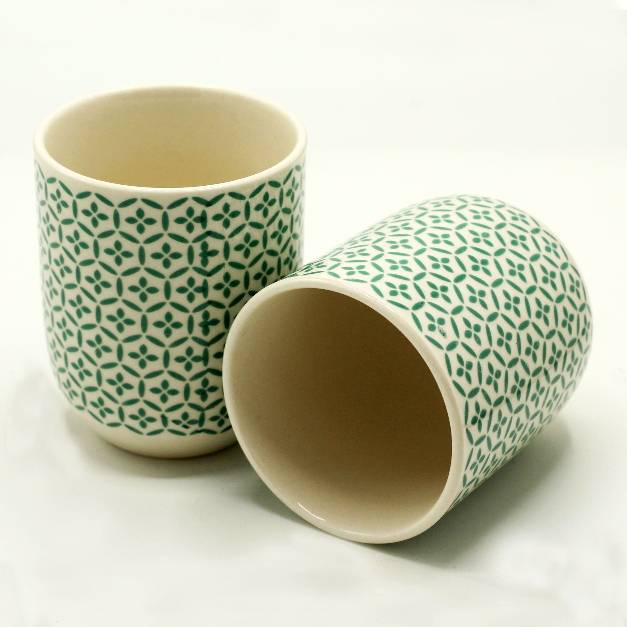 Tasses à thé - Mosaïque verte