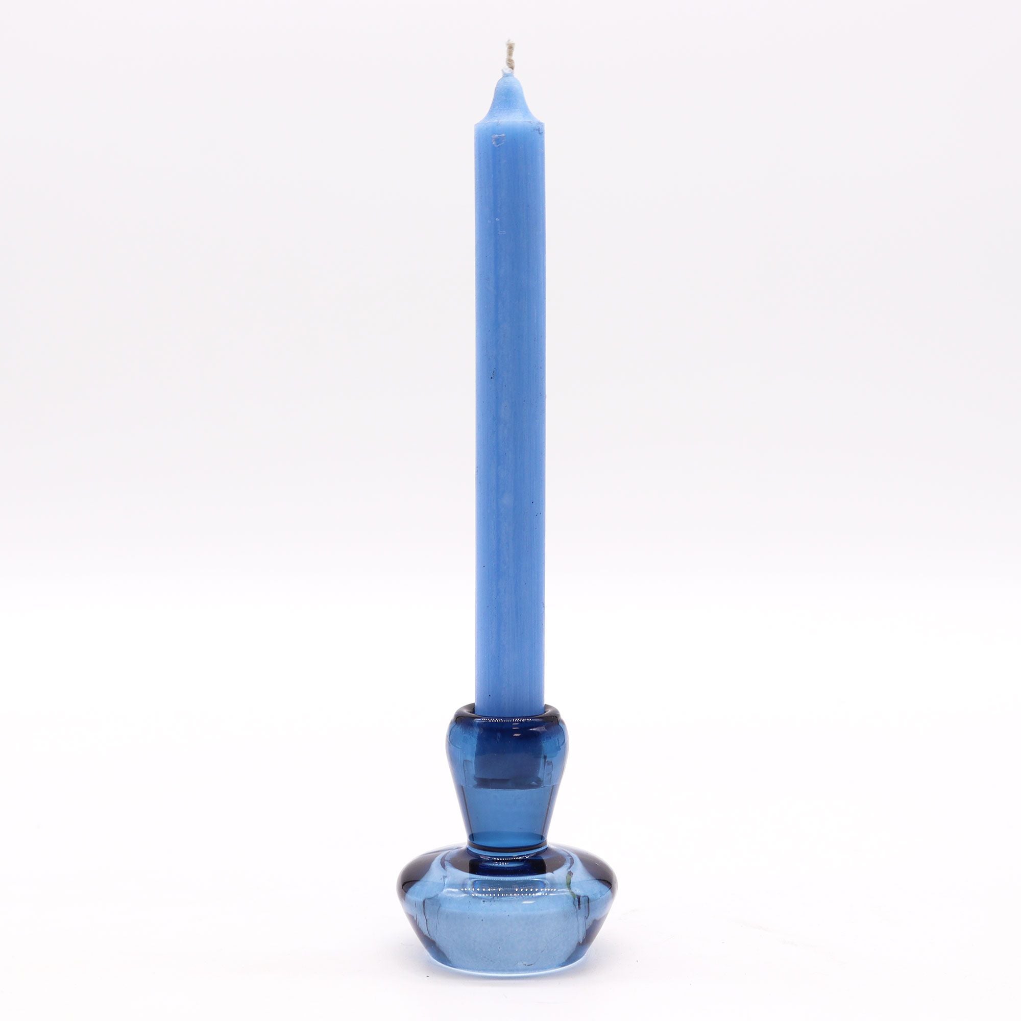 Bougeoir réversible en forme de champignon pour bougie de table/thé - Bleu royal