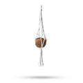 Porte-pot classique en macramé - Grand pot naturel