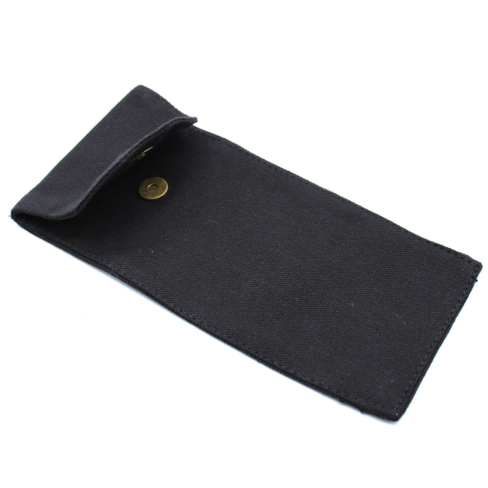Pochette en coton pour rouleaux de massage facial aux pierres précieuses 10 oz - Noire 9 x 19 cm