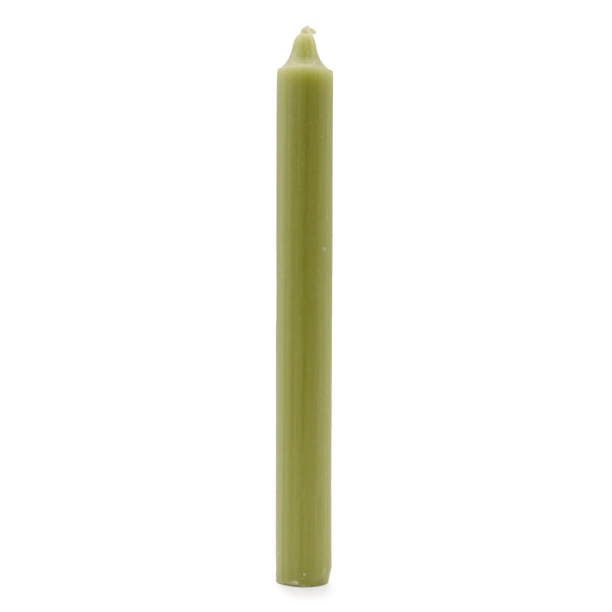 Bougies en vrac de couleur unie - Olive rustique - Lot de 10