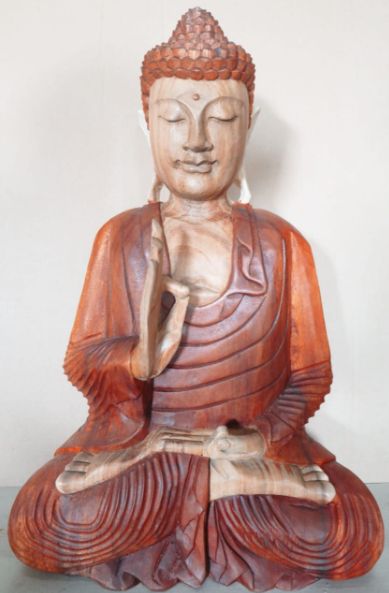 Statue de Bouddha sculptée à la main - 60 cm - Transmission des enseignements