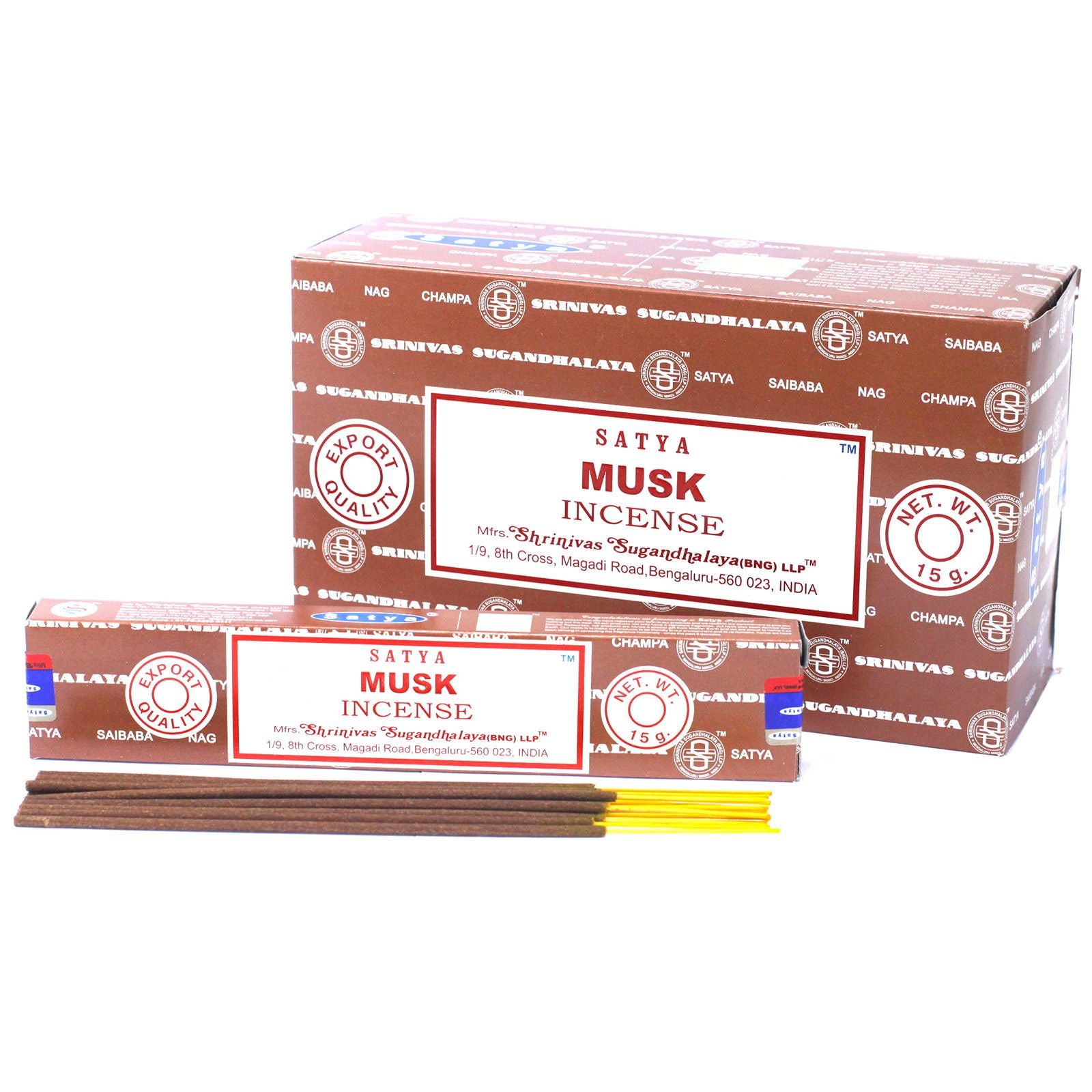Bâtonnets d'encens Satya 15 g - Musc